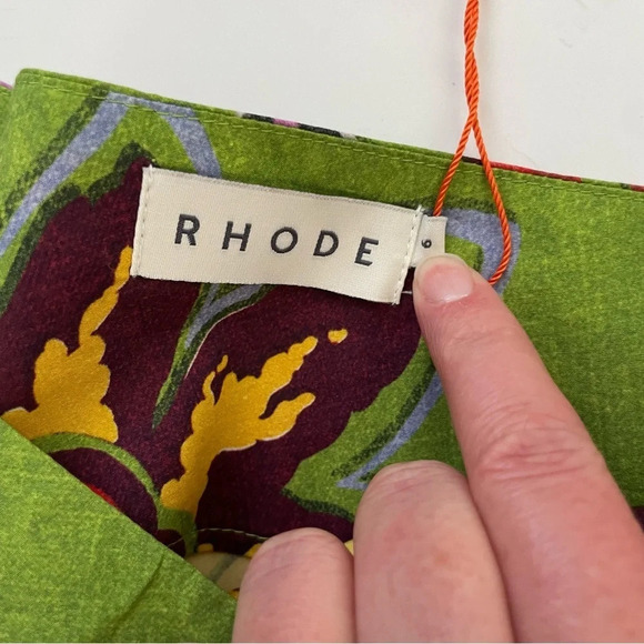 NWT RHODE Floral One Shoulder Crop Top Size 6 - Picture 5 of 11